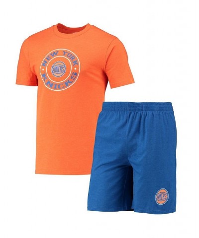 Men's Blue, Orange New York Knicks T-shirt and Shorts Sleep Set $20.21 Pajama