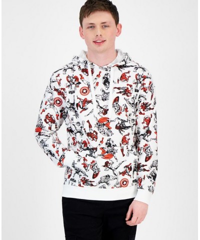 Men's Marvel Long Sleeves Hoodie White $19.95 Sweatshirt