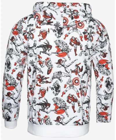 Men's Marvel Long Sleeves Hoodie White $19.95 Sweatshirt