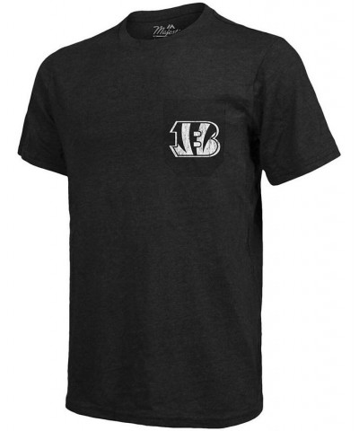 Cincinnati Bengals Tri-Blend Pocket T-shirt - Black $34.19 T-Shirts