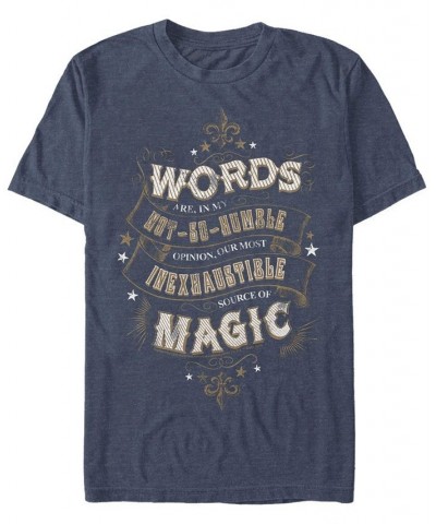 Men's Humble Words Short Sleeve Crew T-shirt Blue $20.29 T-Shirts