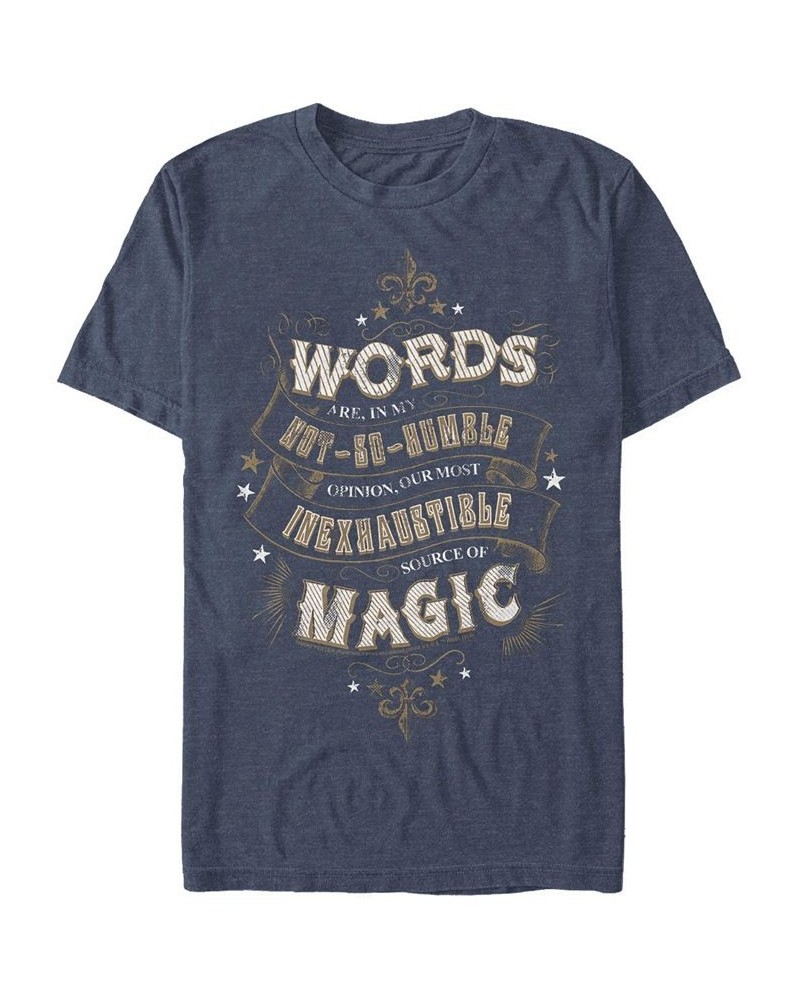 Men's Humble Words Short Sleeve Crew T-shirt Blue $20.29 T-Shirts