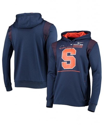 Men's Navy Syracuse Orange 2021 Team Sideline Performance Pullover Hoodie $30.10 Sweatshirt