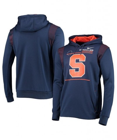 Men's Navy Syracuse Orange 2021 Team Sideline Performance Pullover Hoodie $30.10 Sweatshirt