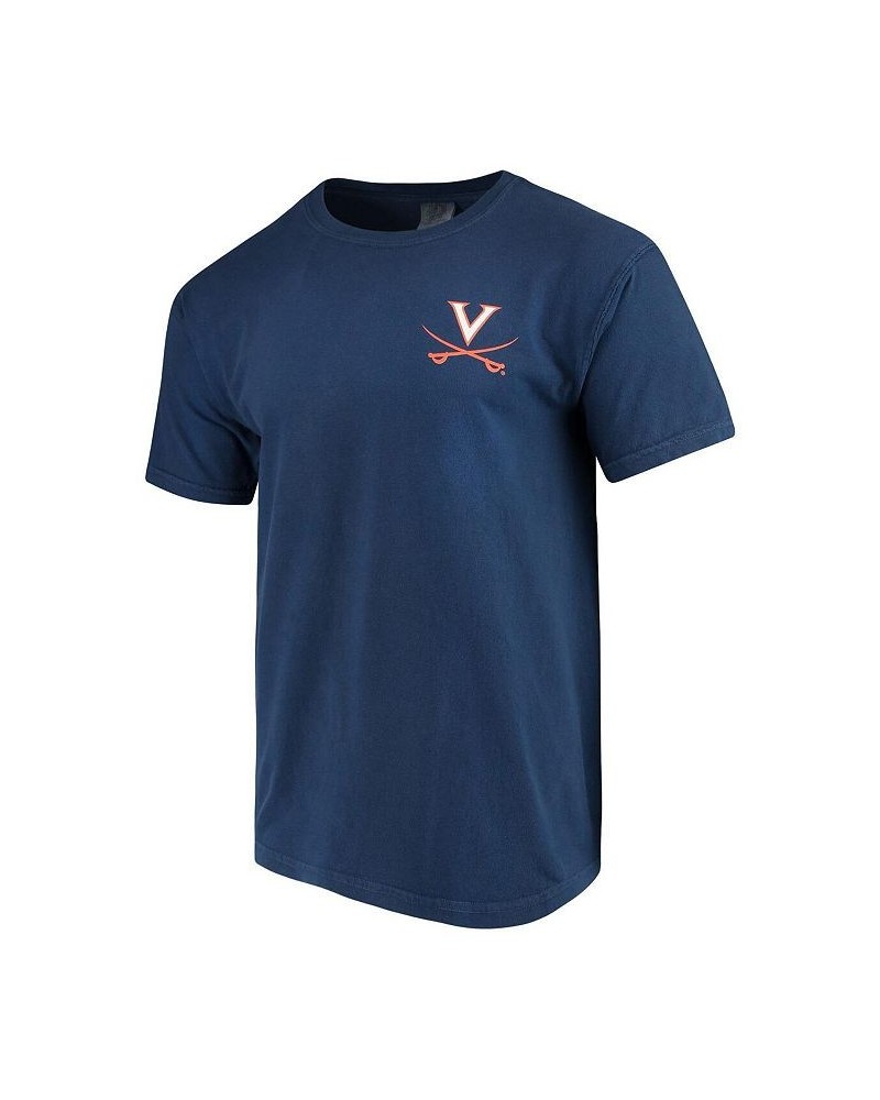 Men's Navy Virginia Cavaliers Baseball Flag Comfort Colors T-shirt $15.64 T-Shirts