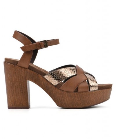 Women's Achiever Platform Heel Sandals PD05 $40.85 Shoes