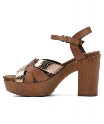 Women's Achiever Platform Heel Sandals PD05 $40.85 Shoes