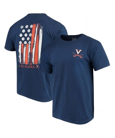 Men's Navy Virginia Cavaliers Baseball Flag Comfort Colors T-shirt $15.64 T-Shirts