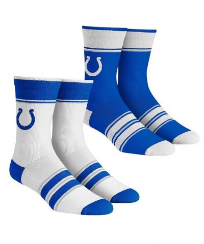 Men's and Women's Socks Indianapolis Colts Multi-Stripe 2-Pack Team Crew Sock Set $15.05 Socks