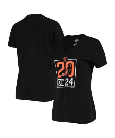 Men's Black San Francisco Giants Park Anniversary V-Neck T-shirt $19.60 T-Shirts