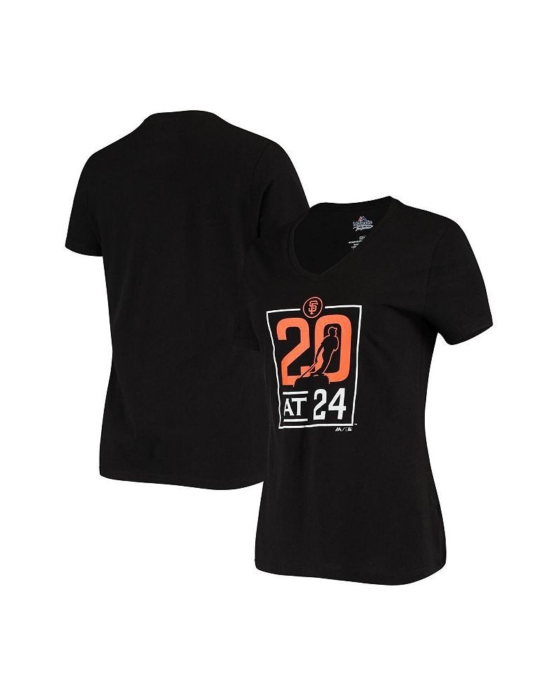 Men's Black San Francisco Giants Park Anniversary V-Neck T-shirt $19.60 T-Shirts