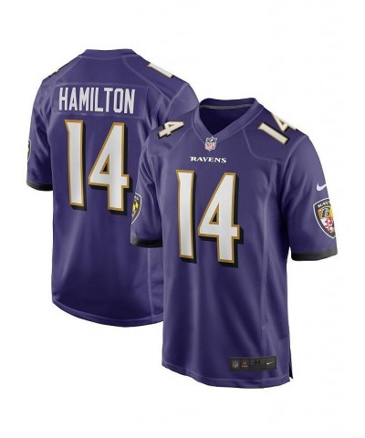 Men's Kyle Hamilton Purple Baltimore Ravens 2022 NFL Draft First Round Pick Game Jersey $57.40 Jersey