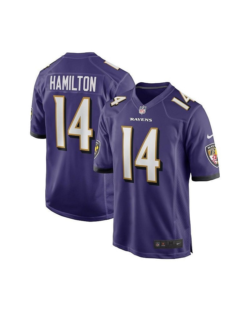 Men's Kyle Hamilton Purple Baltimore Ravens 2022 NFL Draft First Round Pick Game Jersey $57.40 Jersey