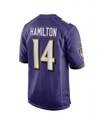 Men's Kyle Hamilton Purple Baltimore Ravens 2022 NFL Draft First Round Pick Game Jersey $57.40 Jersey