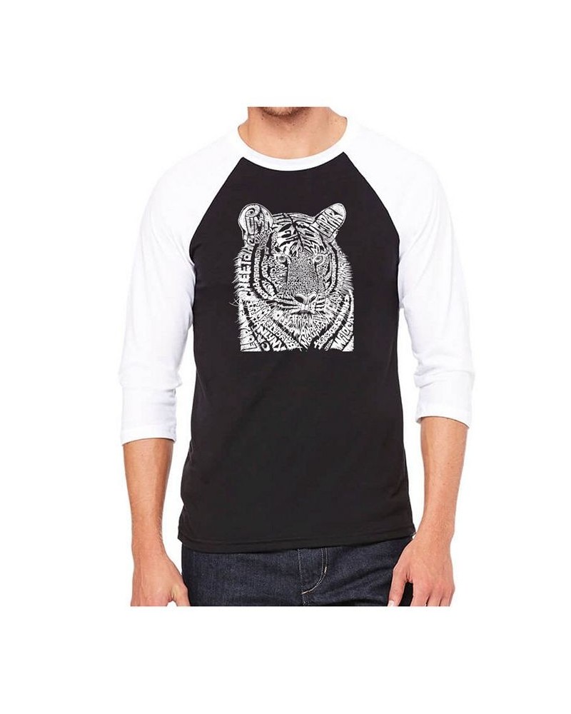 Big Cats Men's Raglan Word Art T-shirt Black $19.80 T-Shirts