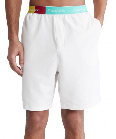 Men's Pride This Is Love Colorblocked Logo Waistband Sleep Shorts White $25.59 Pants