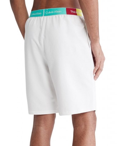 Men's Pride This Is Love Colorblocked Logo Waistband Sleep Shorts White $25.59 Pants