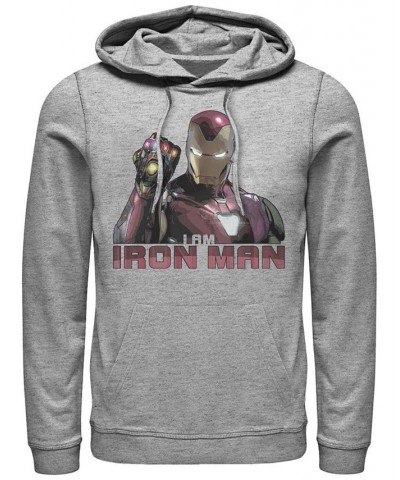 Marvel Men's Avengers Endgame I Am Iron Man Gauntlet, Pullover Hoodie Gray $28.38 Sweatshirt