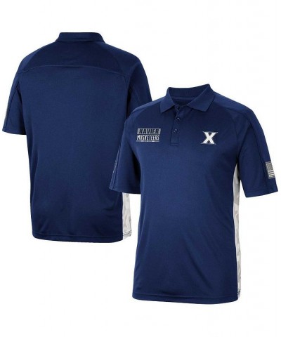 Men's Navy Xavier Musketeers OHT Military-Inspired Appreciation Snow Camo Polo Shirt $25.20 Polo Shirts