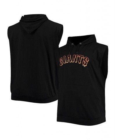 Men's Black San Francisco Giants Jersey Muscle Sleeveless Pullover Hoodie $29.11 T-Shirts