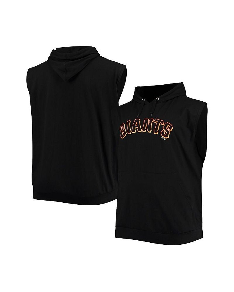 Men's Black San Francisco Giants Jersey Muscle Sleeveless Pullover Hoodie $29.11 T-Shirts