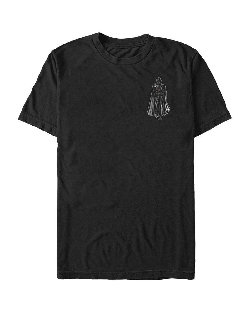 Star Wars Men's Darth Vader Left Chest Short Sleeve T-Shirt Black $14.70 T-Shirts