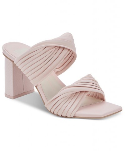 Women's Pilton Soft-Volume Block-Heel Dress Sandals Pink $60.75 Shoes