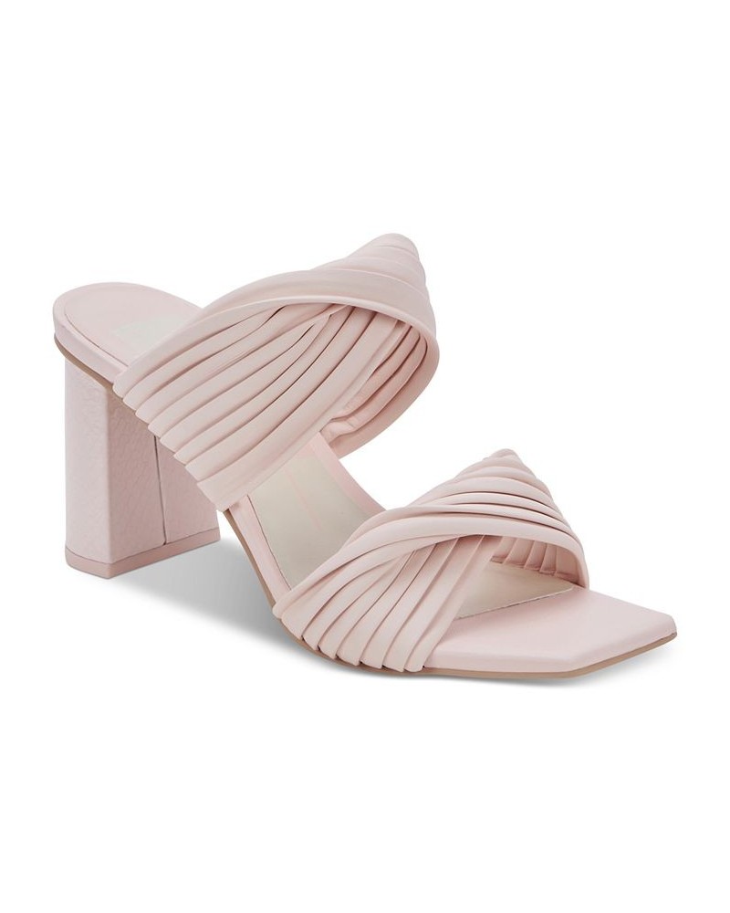 Women's Pilton Soft-Volume Block-Heel Dress Sandals Pink $60.75 Shoes