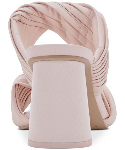 Women's Pilton Soft-Volume Block-Heel Dress Sandals Pink $60.75 Shoes