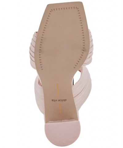 Women's Pilton Soft-Volume Block-Heel Dress Sandals Pink $60.75 Shoes