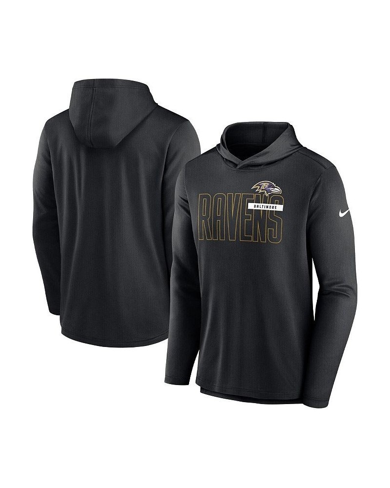 Men's Black Baltimore Ravens Performance Team Pullover Hoodie $31.50 Sweatshirt