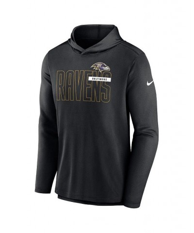 Men's Black Baltimore Ravens Performance Team Pullover Hoodie $31.50 Sweatshirt