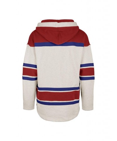 Men's Oatmeal Montreal Canadiens Rockaway Lace-Up Pullover Hoodie $71.05 Sweatshirt