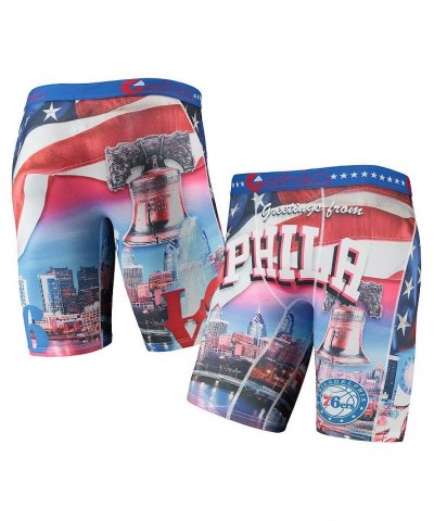 Men's Royal Philadelphia 76ers Greetings From Boxer Briefs $17.84 Underwear