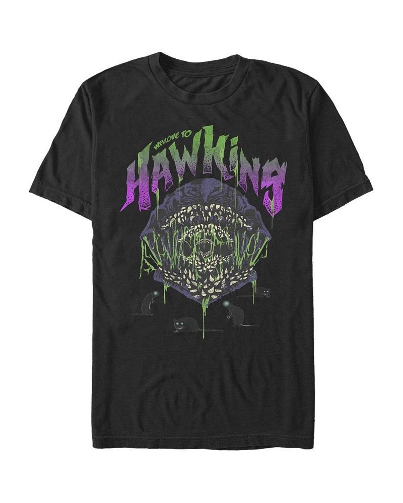 Stranger Things Men's Demogorgon Welcome To Hawkins Short Sleeve T-Shirt Black $16.80 T-Shirts