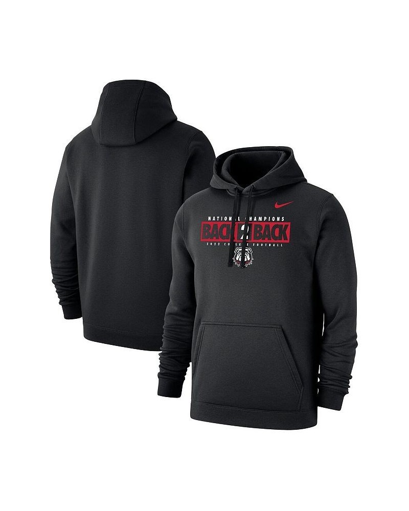 Men's Black Georgia Bulldogs Back-To-Back College Football Playoff National Champions Big and Tall Pullover Hoodie $40.00 Swe...