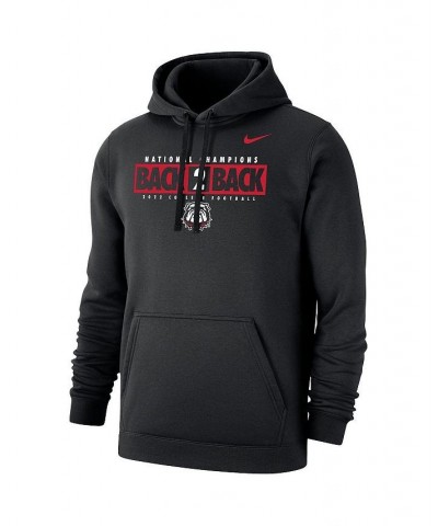 Men's Black Georgia Bulldogs Back-To-Back College Football Playoff National Champions Big and Tall Pullover Hoodie $40.00 Swe...