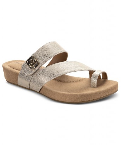 Rilleyy Footbed Flat Sandals Gold $39.75 Shoes