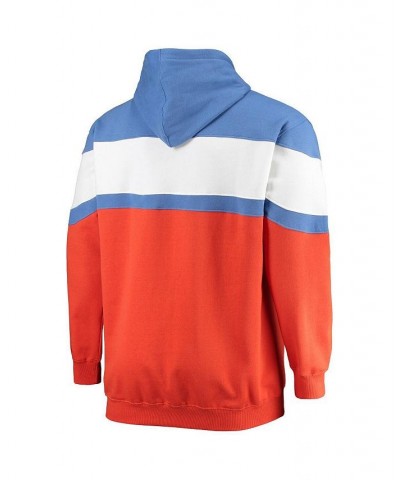 Men's Blue, Orange Oklahoma City Thunder Big and Tall Colorblock Wordmark Tripod Full-Zip Hoodie $29.57 Sweatshirt