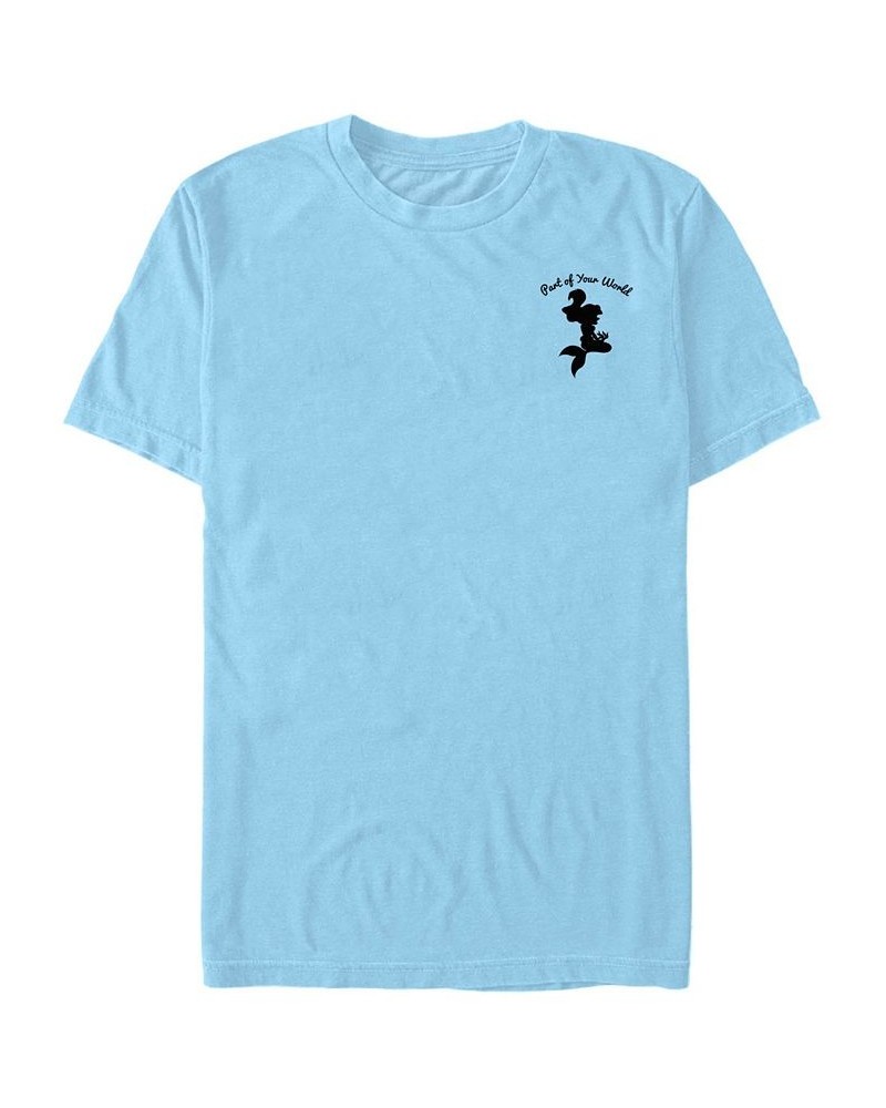 Men's Mermaid World Short Sleeve Crew T-shirt Blue $17.84 T-Shirts