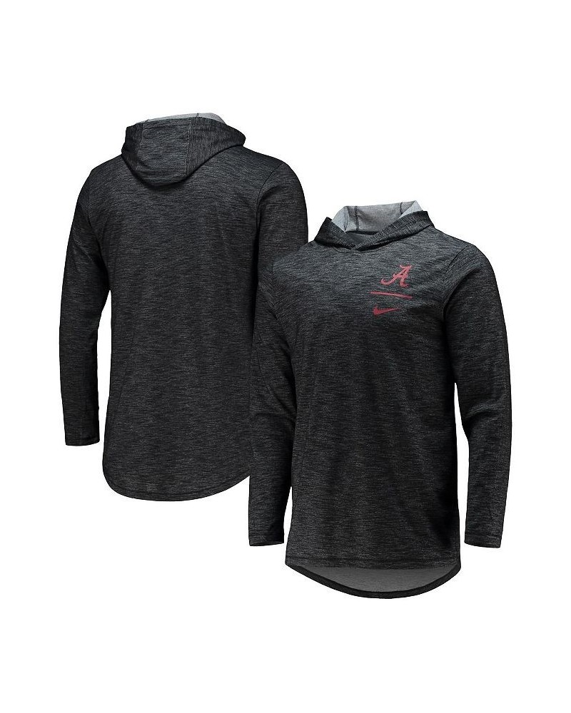 Men's Black Alabama Crimson Tide Slub Space-Dye Performance Long Sleeve Hoodie T-shirt $28.00 T-Shirts