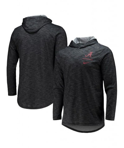 Men's Black Alabama Crimson Tide Slub Space-Dye Performance Long Sleeve Hoodie T-shirt $28.00 T-Shirts