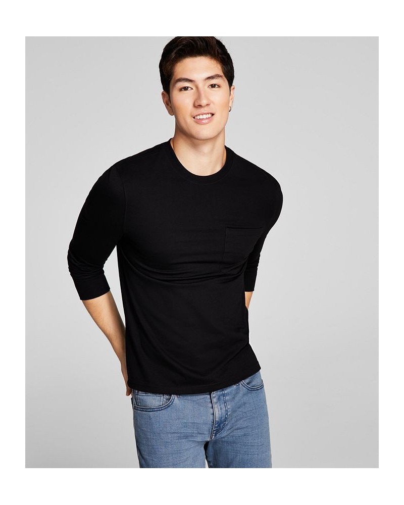 Men's Pocket Long-Sleeve T-Shirt Black $11.87 T-Shirts