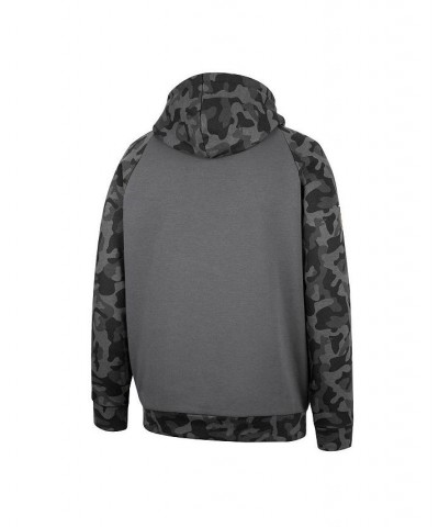 Men's Charcoal Missouri Tigers OHT Military-Inspired Appreciation Camo Stack Raglan Pullover Hoodie $33.14 Sweatshirt