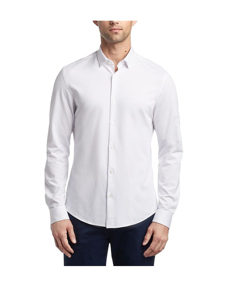 Men's Extra Slim Fit Stretch Dress Shirt White $31.50 Dress Shirts