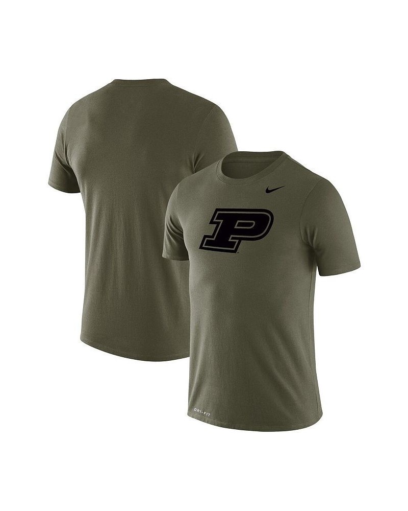 Men's Olive Purdue Boilermakers Tonal Logo Legend Performance T-shirt $23.50 T-Shirts