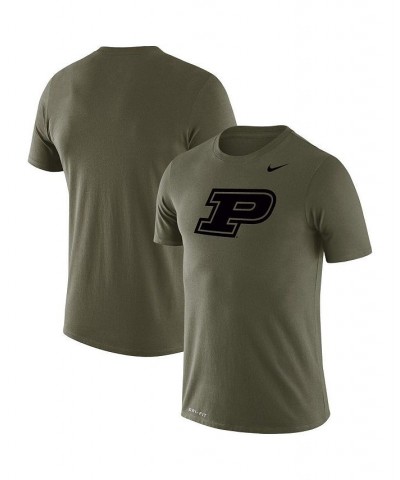 Men's Olive Purdue Boilermakers Tonal Logo Legend Performance T-shirt $23.50 T-Shirts