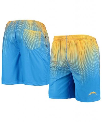 Men's Powder Blue and Gold Los Angeles Chargers Pixel Gradient Training Shorts $16.40 Shorts