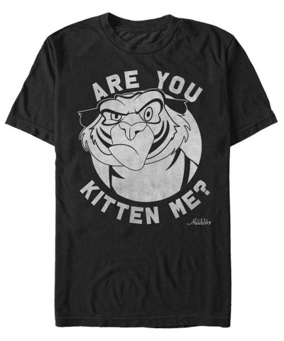 Disney Men's Aladdin Are You Kitten Me Short Sleeve T-Shirt Black $14.00 T-Shirts