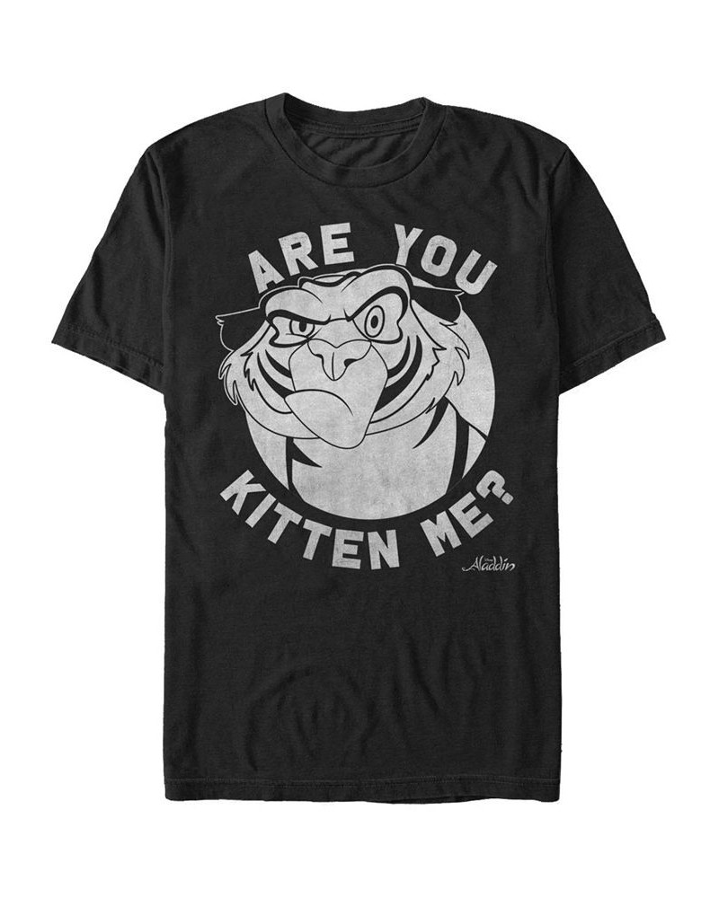 Disney Men's Aladdin Are You Kitten Me Short Sleeve T-Shirt Black $14.00 T-Shirts